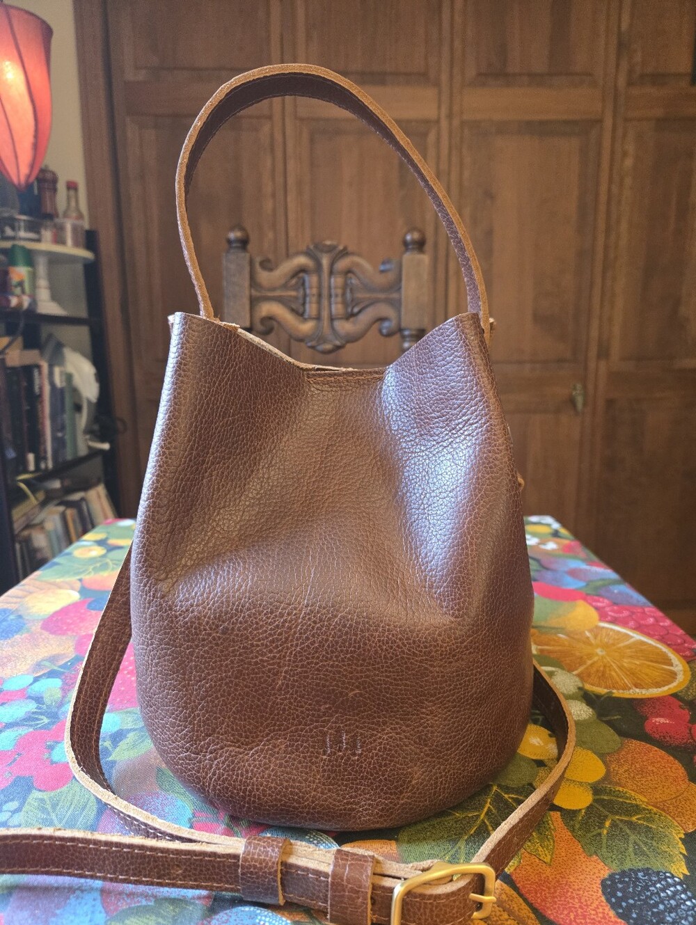 👜 Portland Leather Goods Large Belle Bucket Bag In Nutmeg Leather